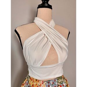 White crop top